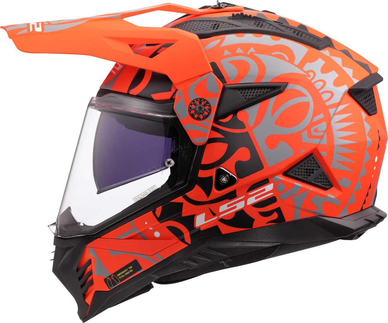 LS2 MX702 Pioneer II Rangi Motocross Helm orange matt S (55/56) Abbildung 2