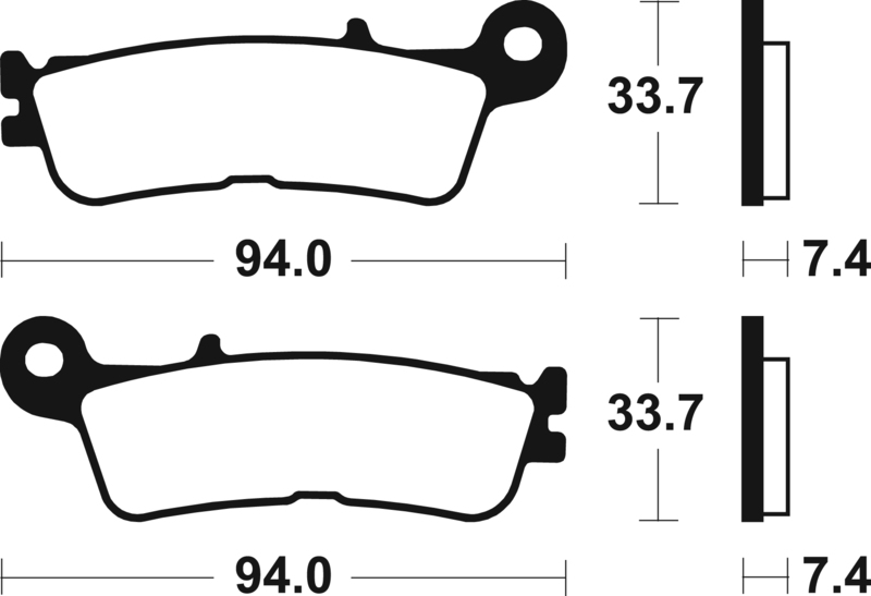 TECNIUM MX/Quad sintrade metallbromsbelägg - MO465 Figur 1