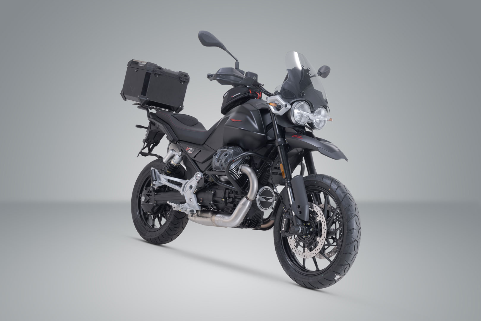 Sistem de top case SW-Motech TRAX ADV - Negru. Moto Guzzi V85 Strada (24-). Figura 2