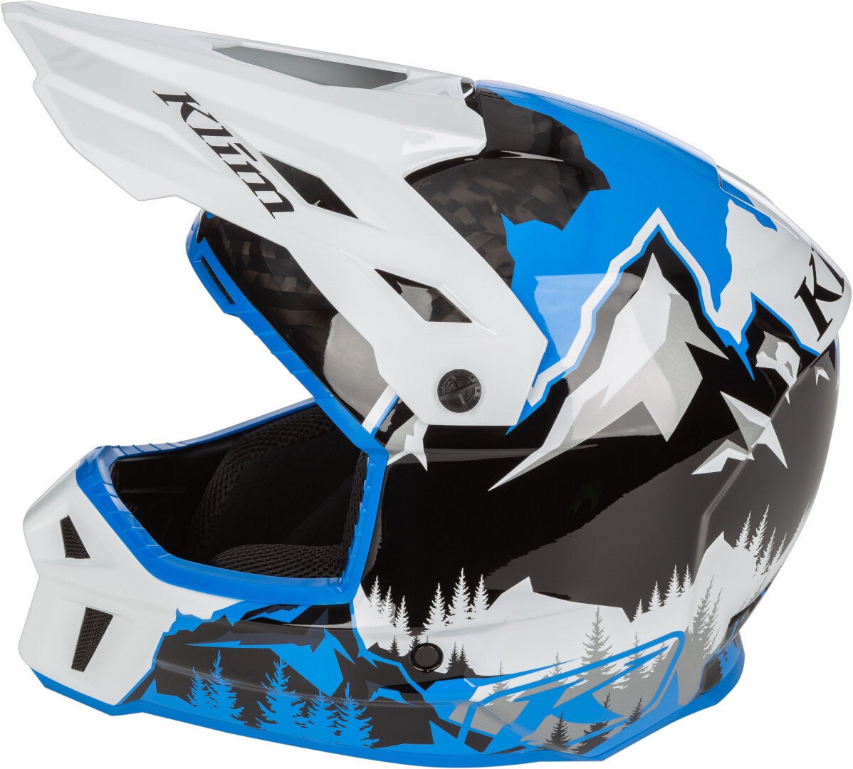 Side view of Klim F3 Carbon DNA Snowmobile Helmet