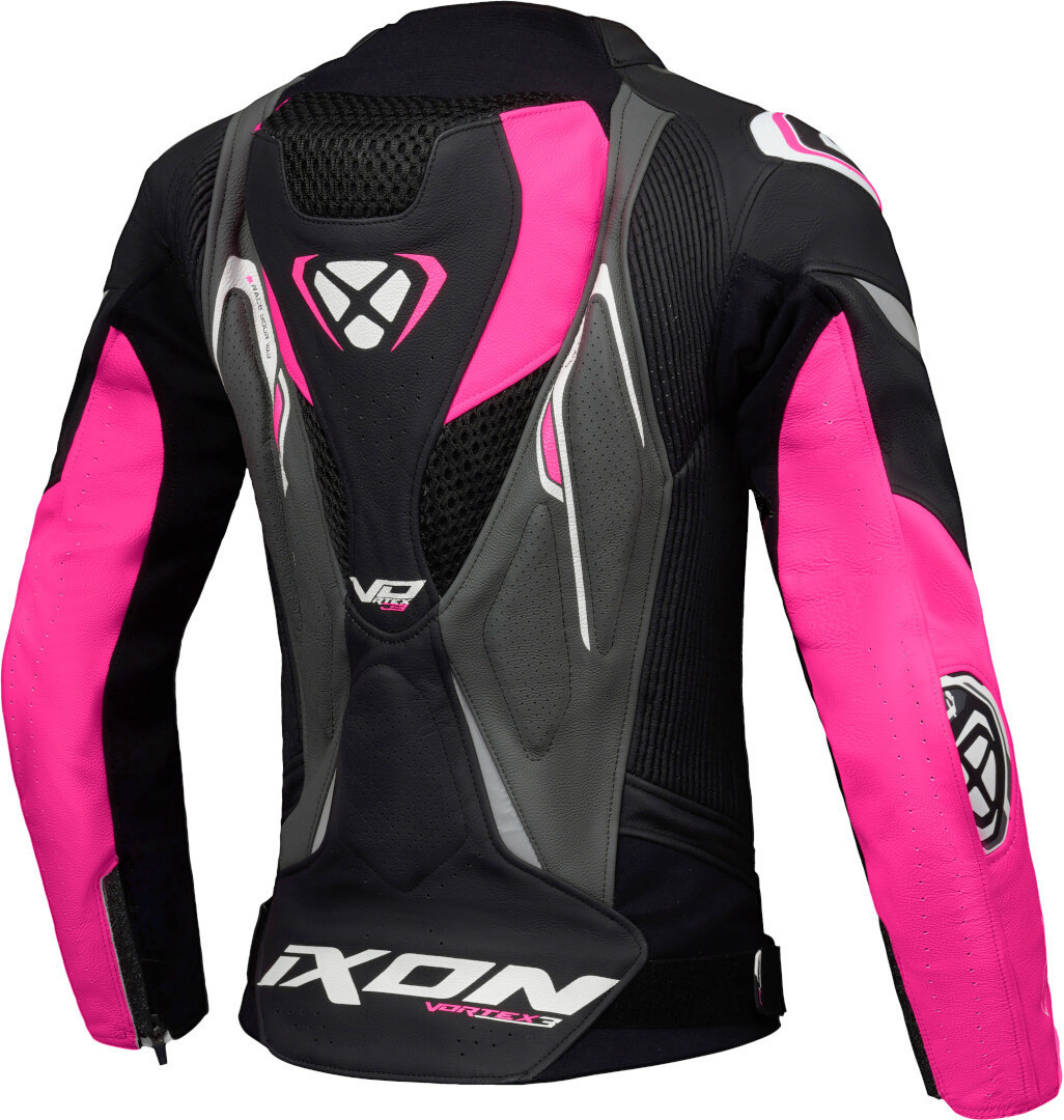 Ixon Vortex 3 Dame motorcykel læderjakke sort/pink M Figur 2