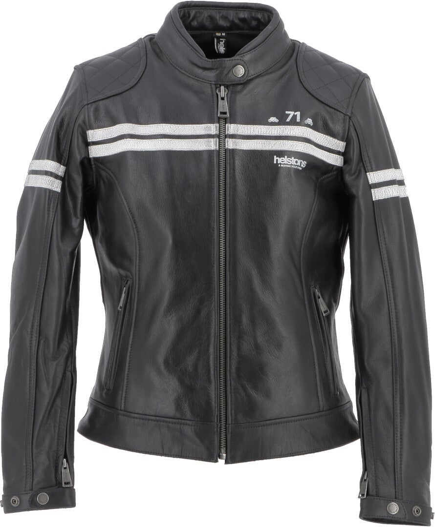 Helstons Chica Buffalo Damen Motorrad Lederjacke schwarz L Abbildung 1
