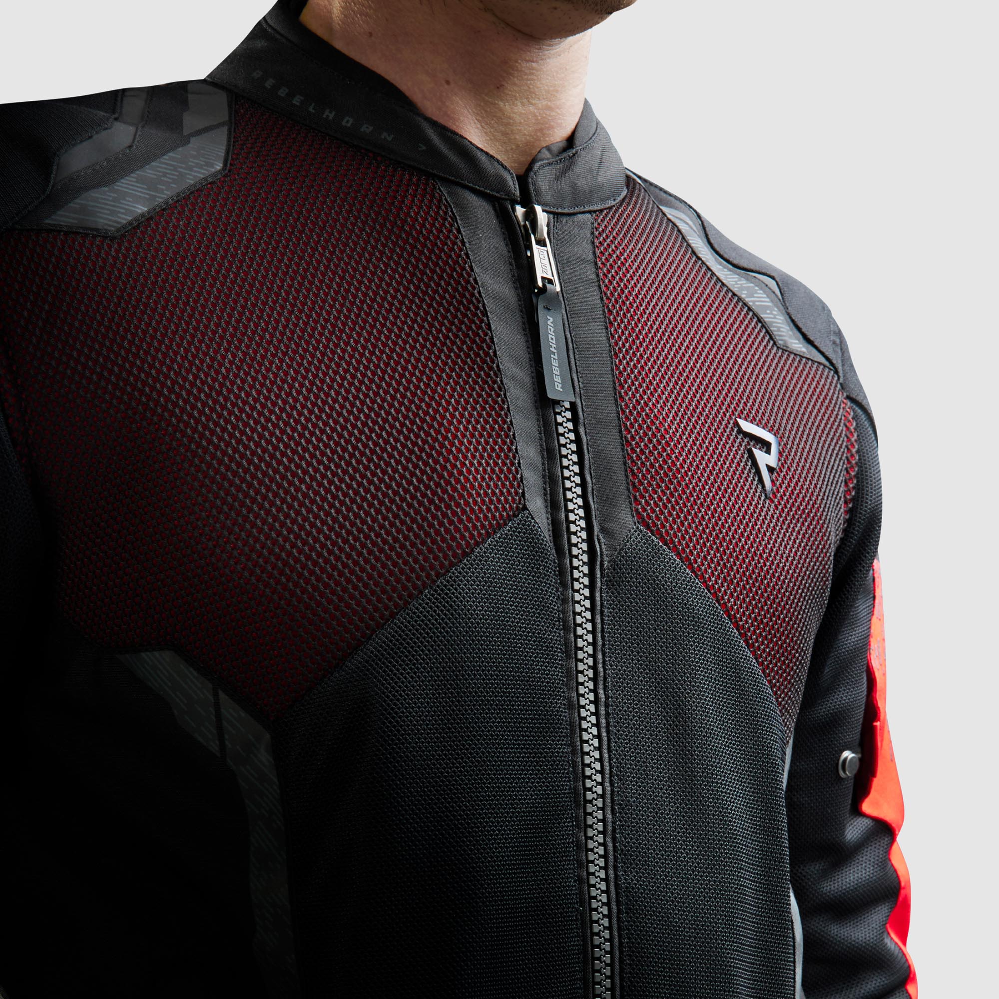 Side view of Rebelhorn Jax waterproof Motorcycle Textile Jacket