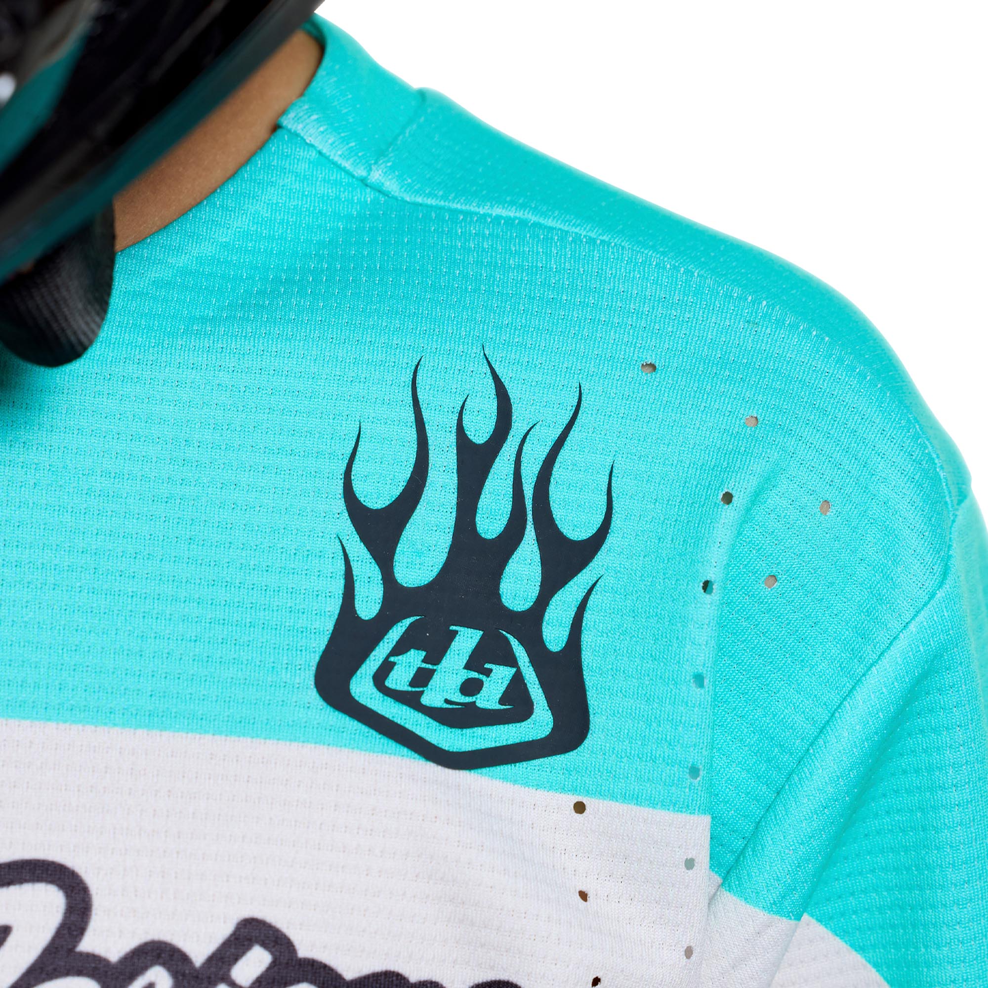 Side view of Troy Lee Designs Sprint Pro YO Moto Youth Bicycle Jersey