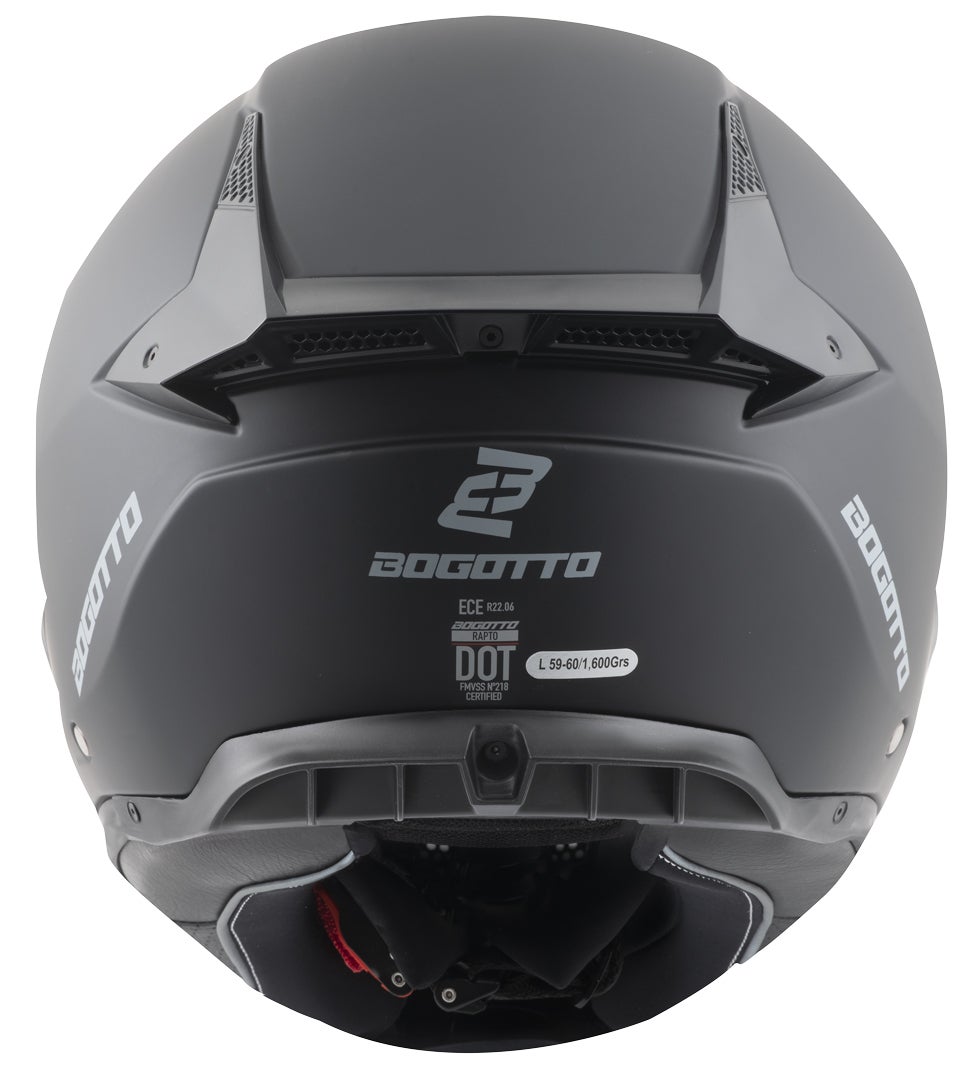 Bogotto Rapto Reptile Casco nero/rosso opaco S Figura 7