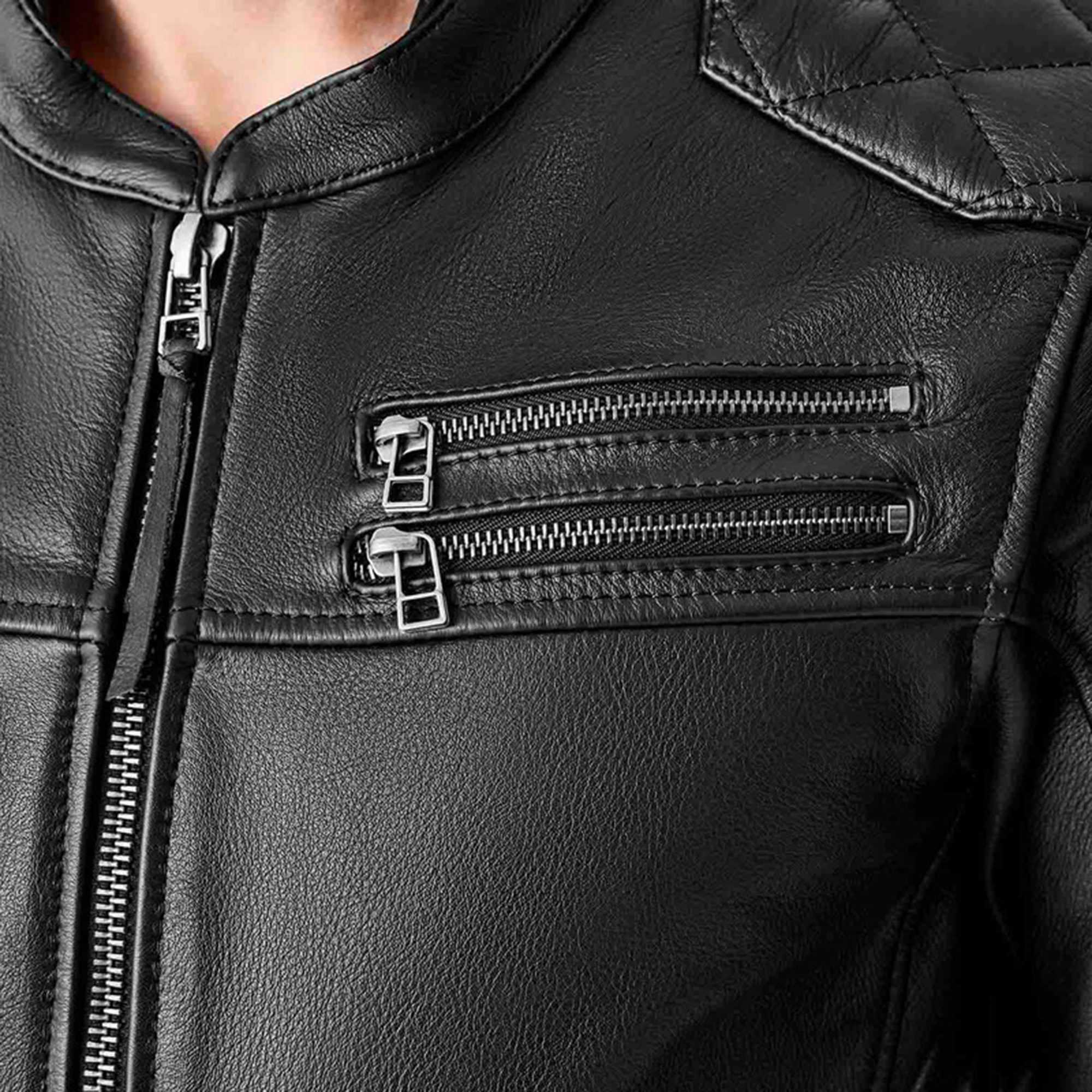 RST Hillberry D3O Veste en cuir moto noir 58 Figure 4