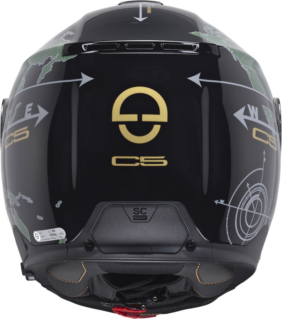 Schuberth C5 Globe Откидной шлем чёрный/зелёный S (55) Рисунок 6