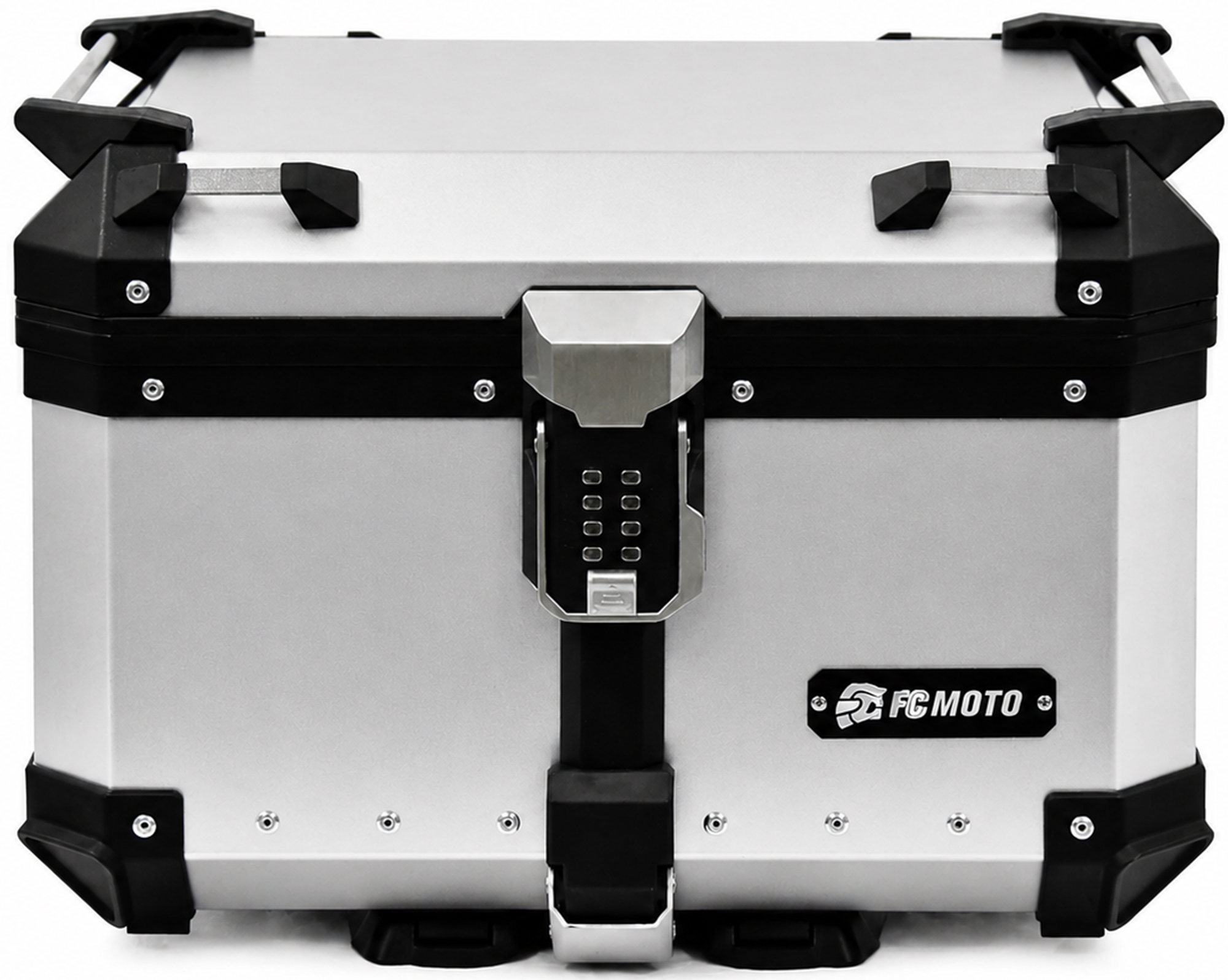FC-Moto Terreno X PRO Keyless Alu Topcase with adjustable backrest Silver 55 Ltr. Figure 2