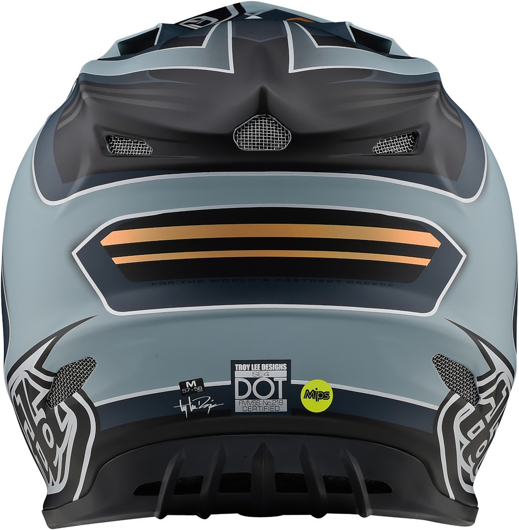 Troy Lee Designs SE4 Flash MIPS Casco Motocross grigio/argento M Figura 6