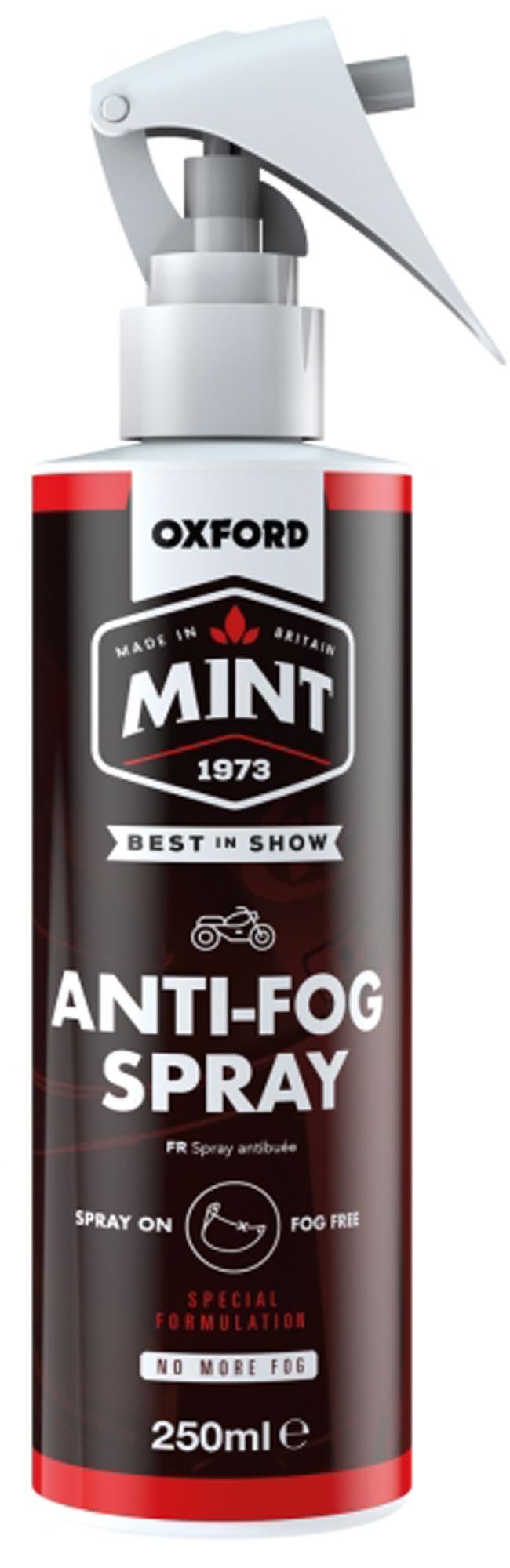 Oxford Mint Spray anti-embrouillard 250 ml Article principal Figure 1 Oxford Mint Spray anti-embrouillard 250 ml Article principal Figure 1