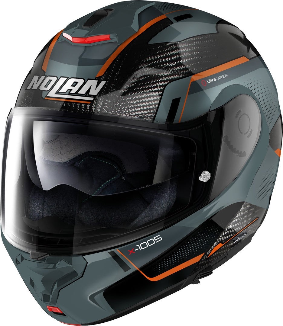 Nolan X-1005 Ultra Carbon Undercover N-Com Capacete cinza/laranja S (56) Figura 1