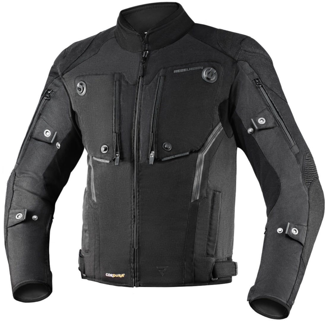Rebelhorn Borg Motorcycle Textile Jacket black 4XL Figure 1