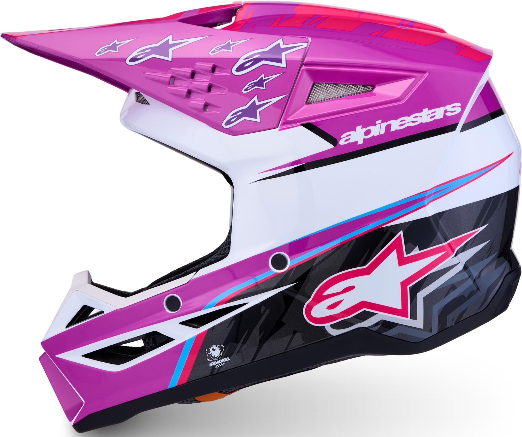 Alpinestars S-M3 Falcon Casque de motocross jeunesse Violet/Blanc Y/M (50/51) Figure 2