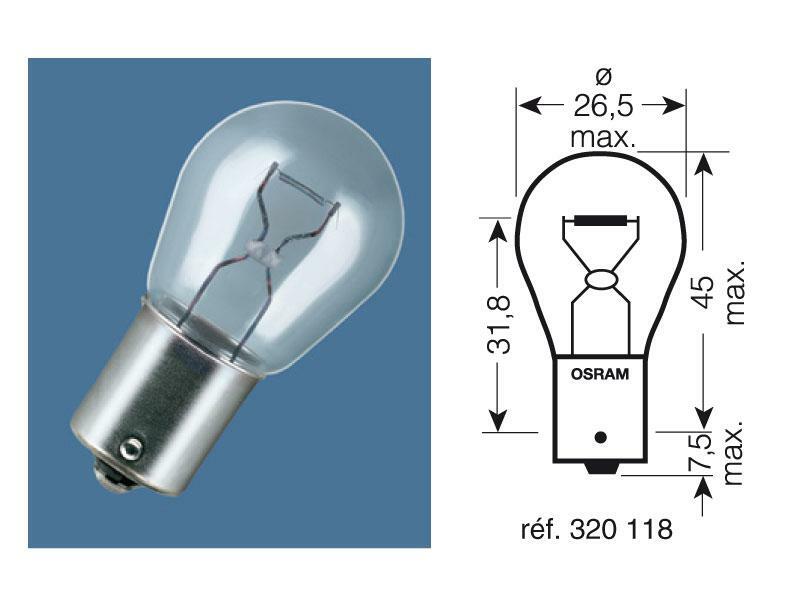 OSRAM Becuri originale P21W 12V 21W - x10 Figura 3