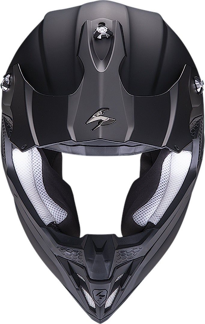 Side view of Scorpion VX-16 Evo Air Solid Motocross Helmet