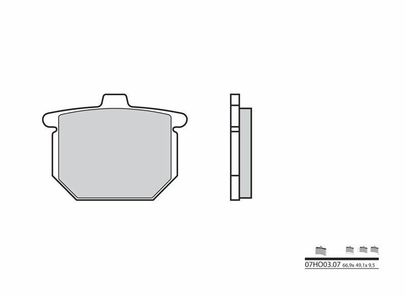 Brembo S.p.A. Vägbromsbelägg kolkeramik - 07HO0307 Figur 1