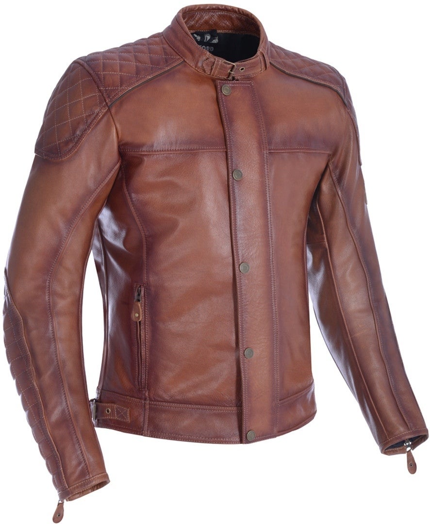 Oxford Hampton Motorcycle Leather Jacket brown XXL Figure 1