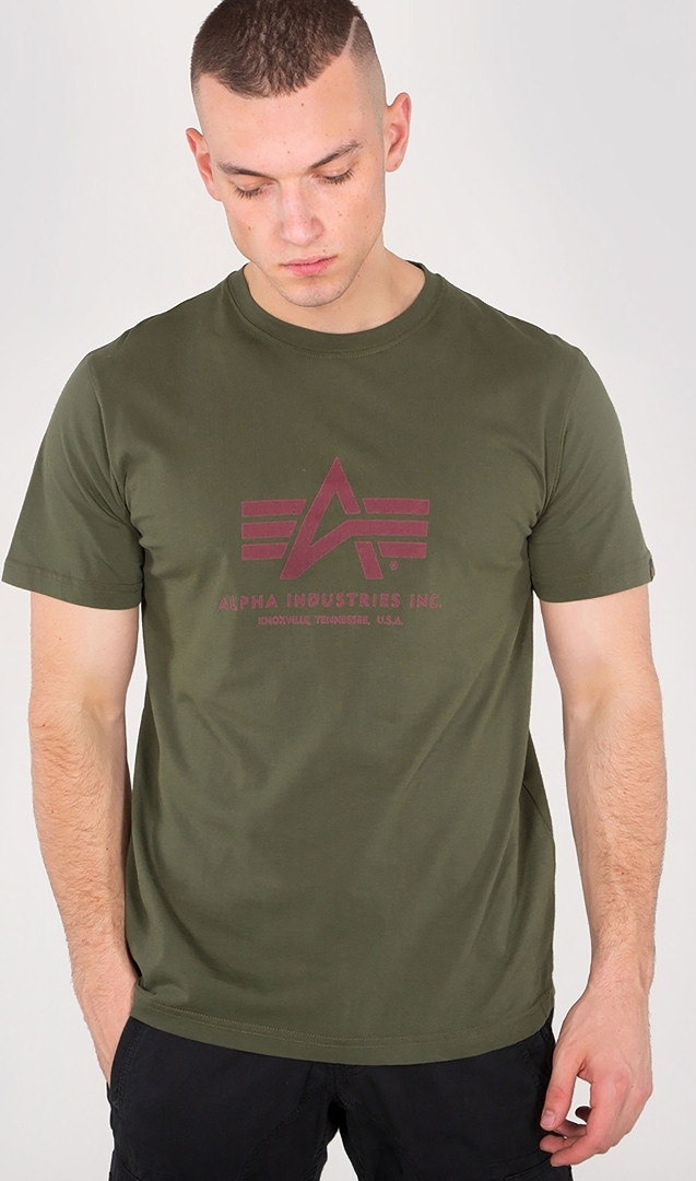 Alpha Industries Basic T-Shirt Militair Groen M Figuur 1