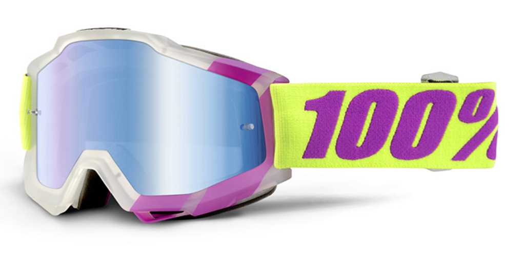 100% Accuri Extra Ochelari de motocross mov/galben Figura 1