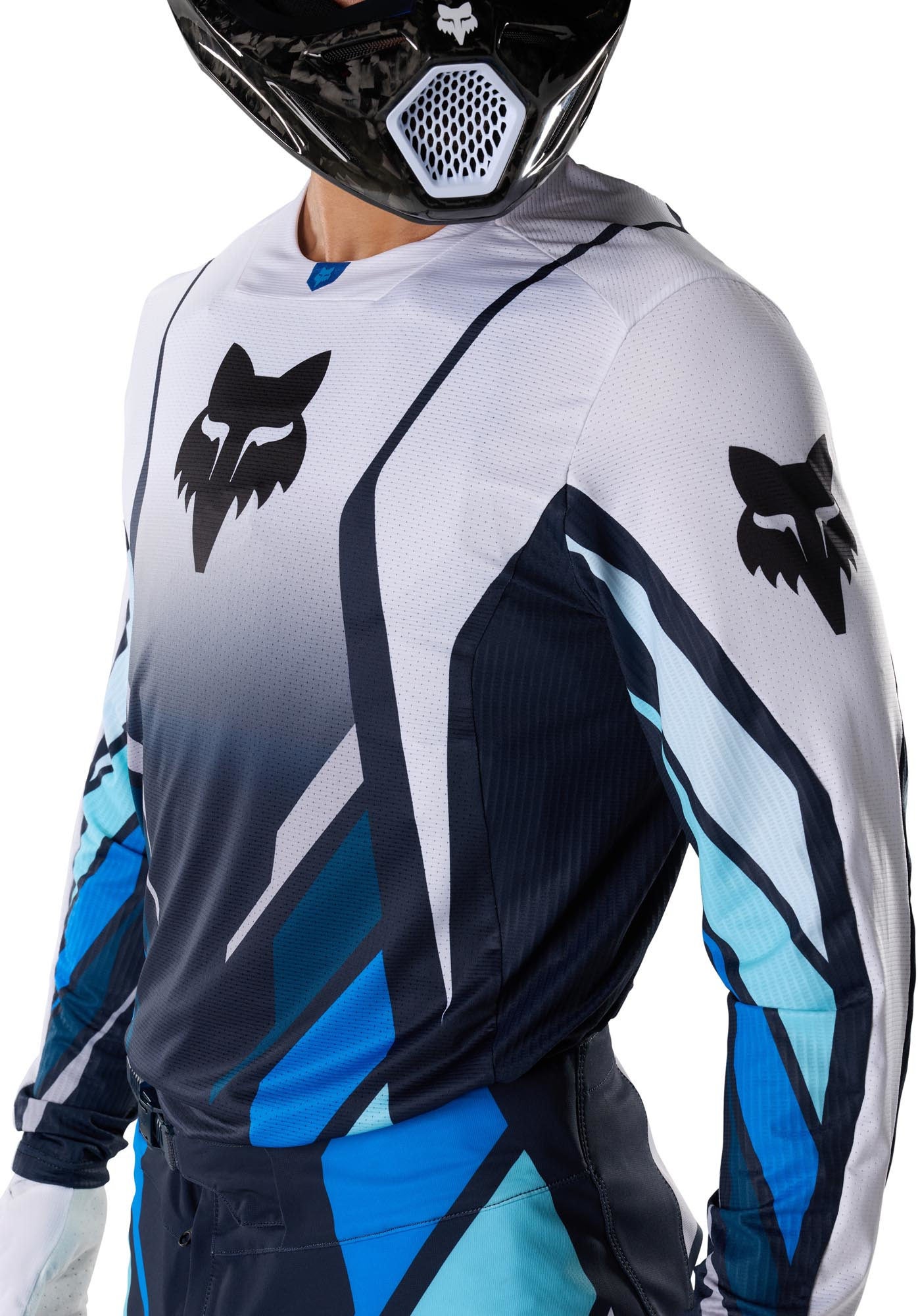 FOX 360 Foundry Motocross Jersey blau/schwarz/weiß M Abbildung 5