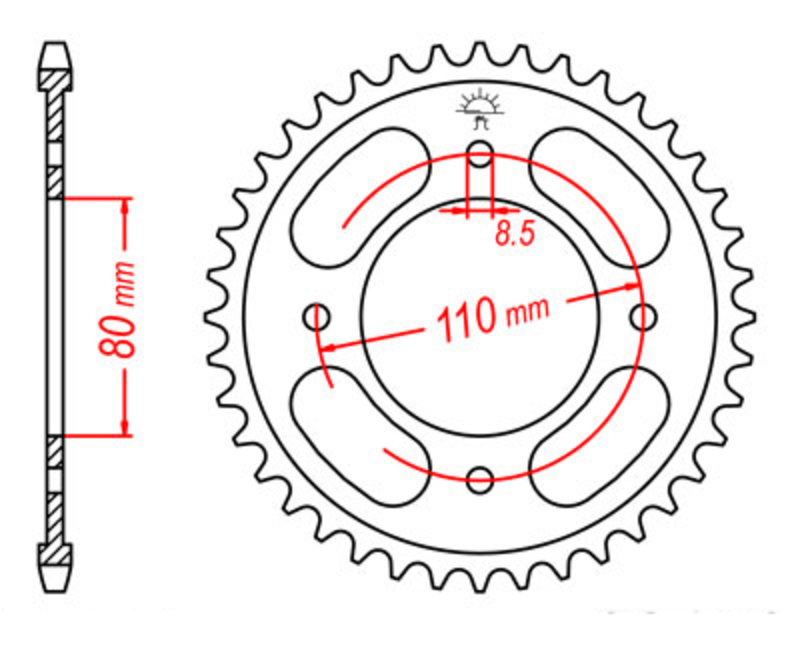 PIGNONS JT Couronne Acier Standard - 428 Figure 3