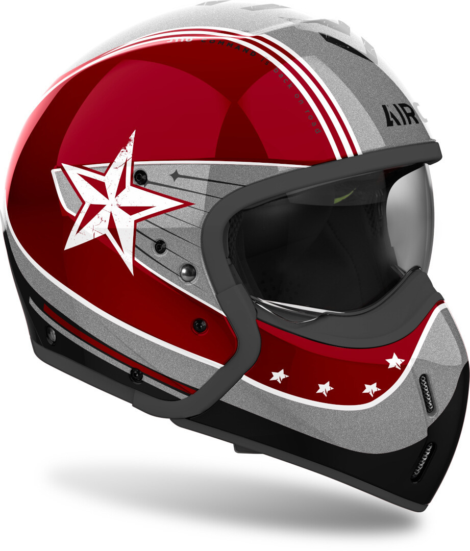 Airoh J110 Command Cască cu reacție Gri/Roșu M (57/58) Figura 4