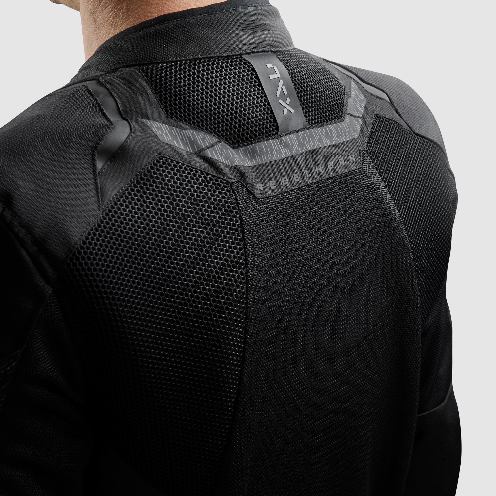 Side view of Rebelhorn Jax waterproof Motorcycle Textile Jacket