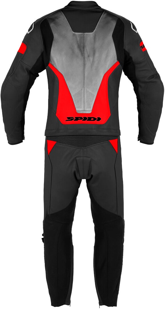 Spidi Laser Touring Two Piece Motorcycle Leather Suit black/grey/red 52 Figure 3