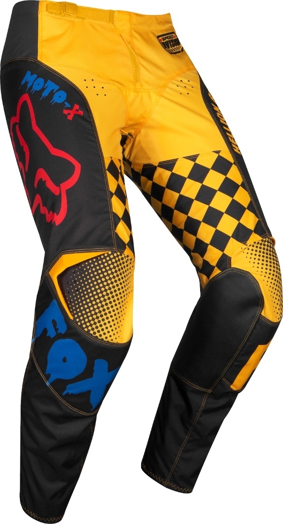 FOX 180 CZAR Motocross bukser sort/gul 36 Figur 3