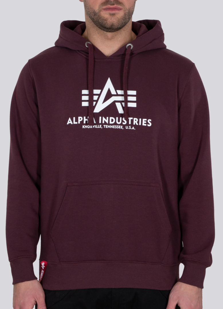Alpha Industries Basic Суитшърт Бордо червено M Фигура 1