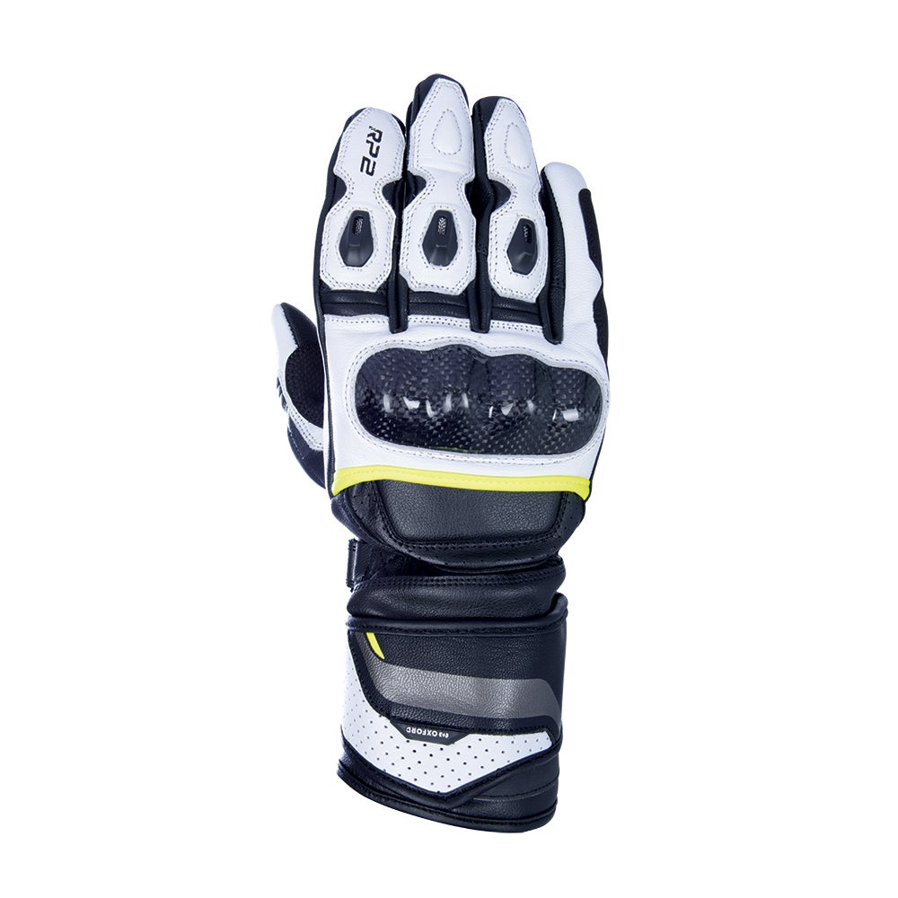 Oxford RP-2 2.0 Motorcykel handsker sort/hvid/neongul M Figur 1