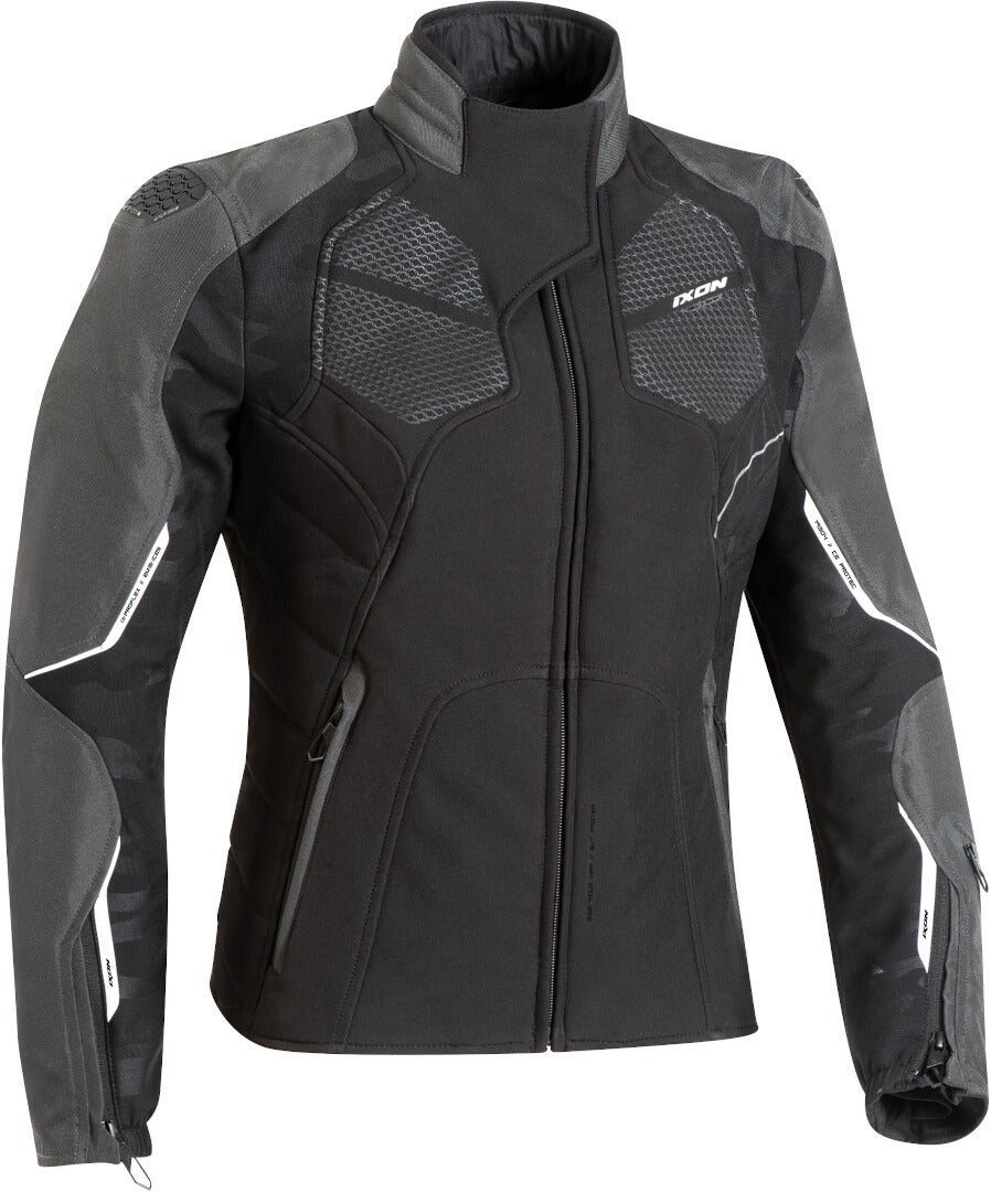Ixon Cell Damen Motorrad Textiljacke schwarz/grau/weiß M Abbildung 1