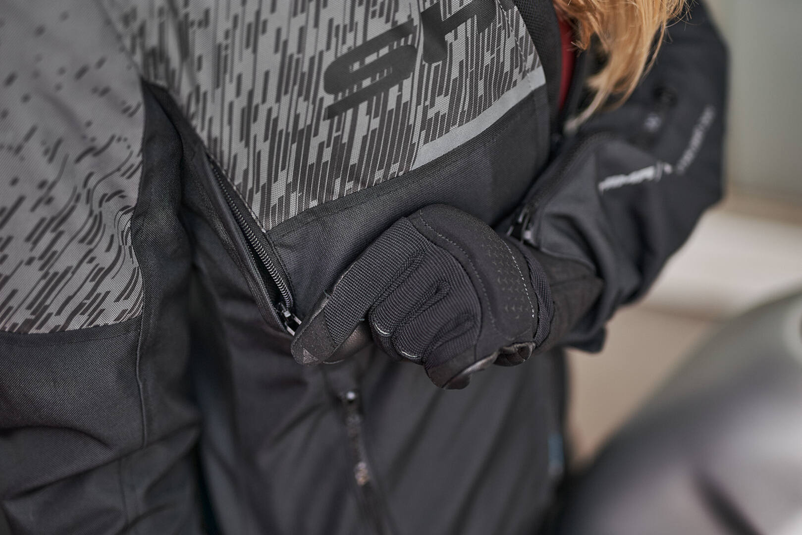 SHIMA Drift Ladies Motorcycle Textile Jacket black/grey M Figure 5