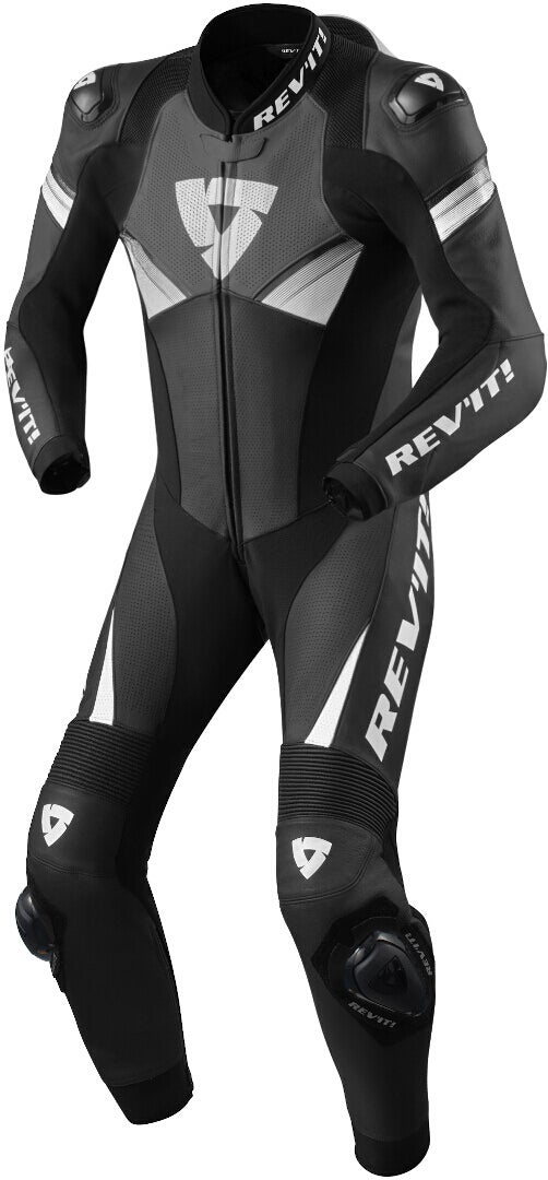 Revit Argon 2 1-Teiler Motorrad Lederkombi schwarz/weiß 48 Abbildung 1