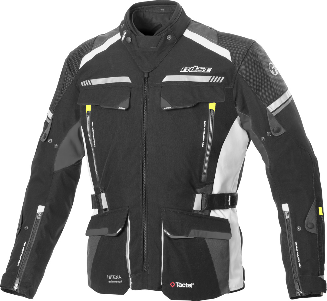 Büse Highland 2 Motorrad Textiljacke schwarz/hellgrau 64 Abbildung 1