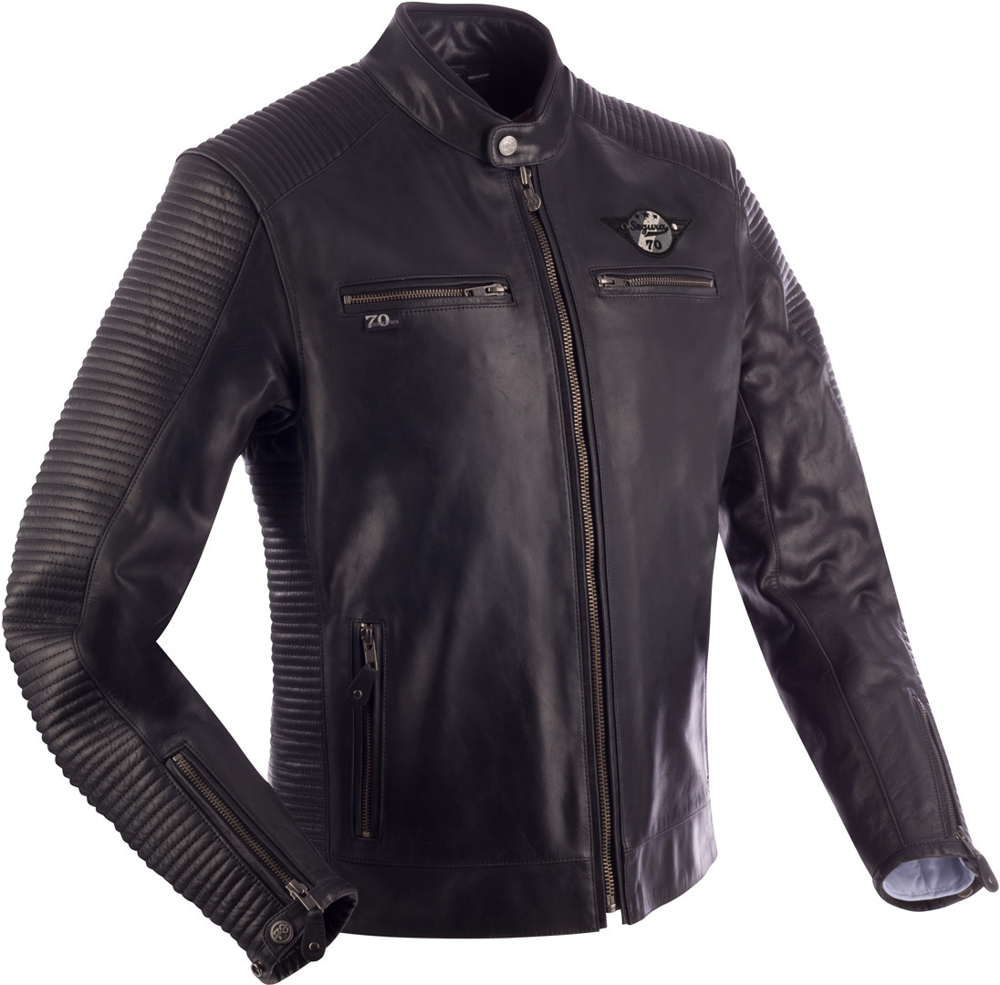 Segura Riverton Jachetă de piele de motocicletă Negru/gri M Figura 1
