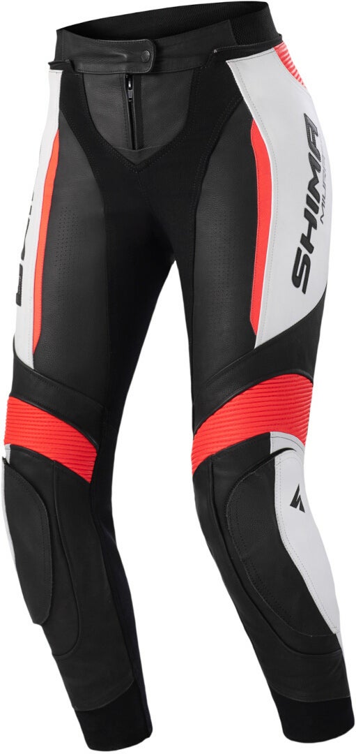SHIMA Miura 2.0 Ladies Motorcycle Leather Pants black/white/red 34 Figure 1
