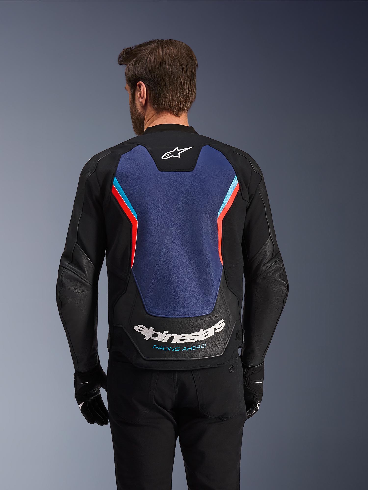 Alpinestars GP Force V2 Motorcycle Leather Jacket black/blue/red 50 Figure 6
