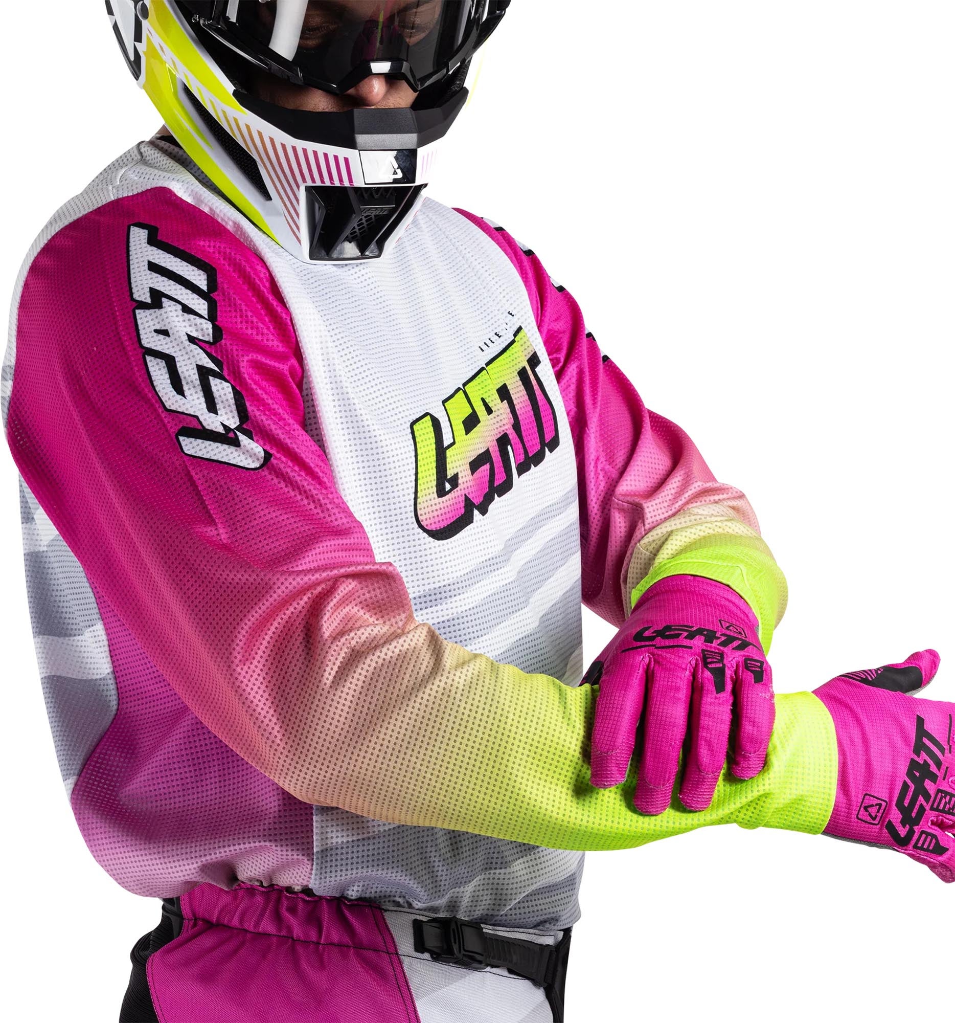 Leatt Moto 3.5 Lines Motocrosstrøje Pink L Figur 5