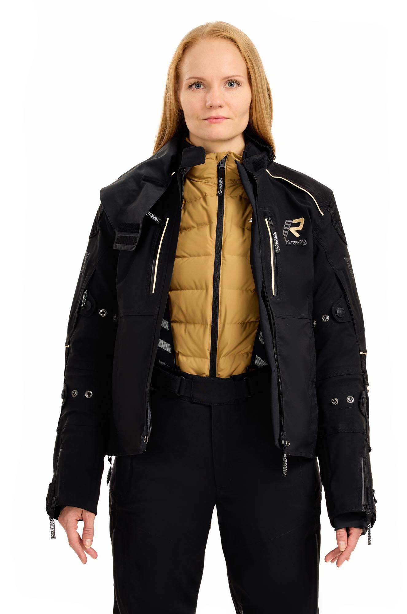 Rukka Flexorina wasserdichte Damen Motorrad Textiljacke schwarz/braun 40 Abbildung 11
