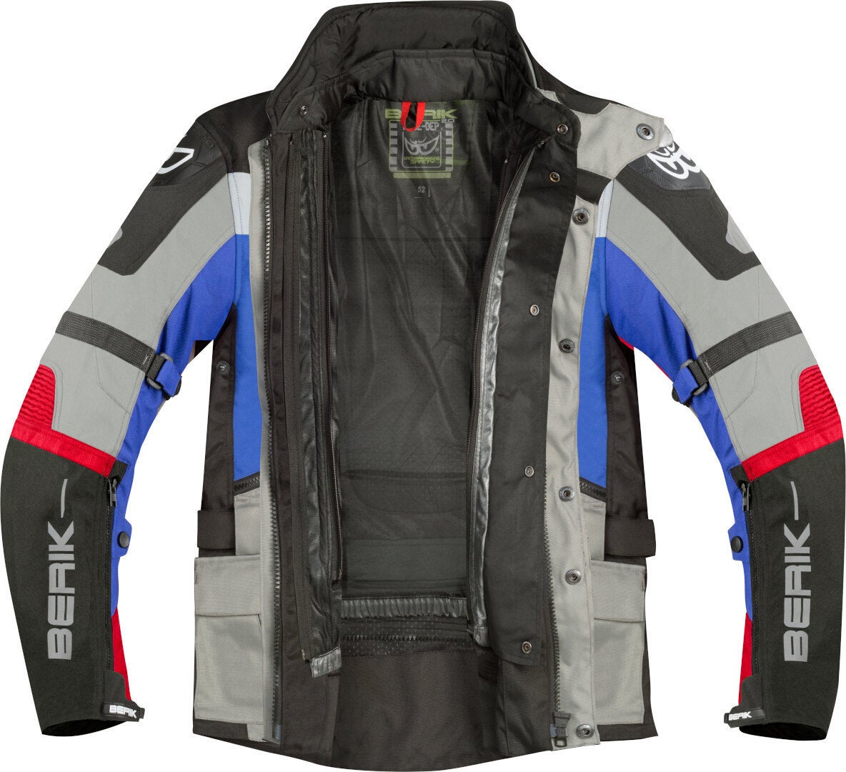 Berik Dakota waterproof 3in1 Motorcycle Textile Jacket black/grey/blue 58 Figure 3