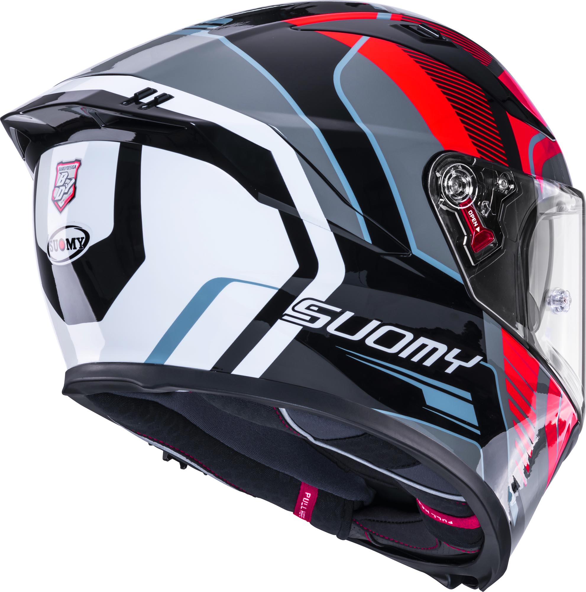 Suomy Speedstar 2 Parallax Hjelm svart/rød/hvit Tap (59/60) Figur 5