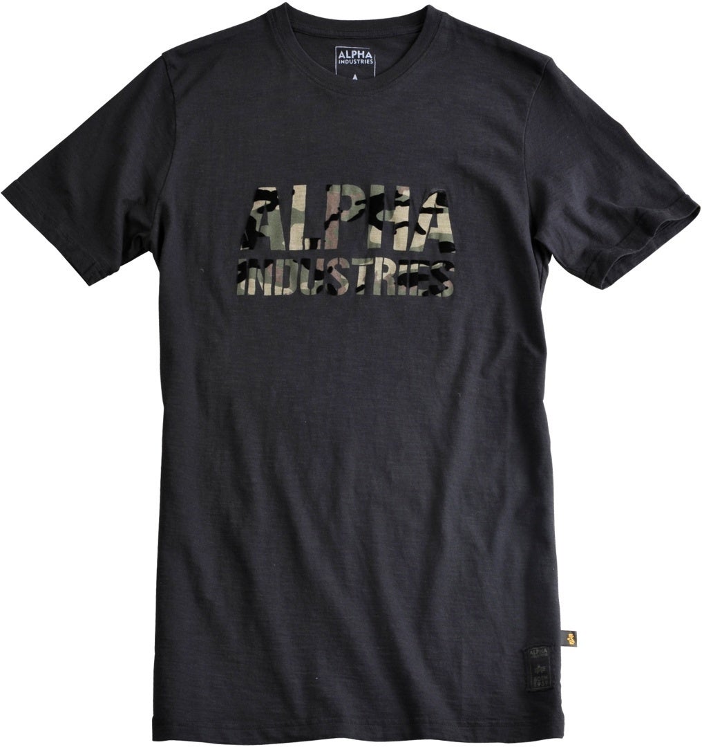 Alpha Industries Camo Print Tričko černá M Obrázek 1
