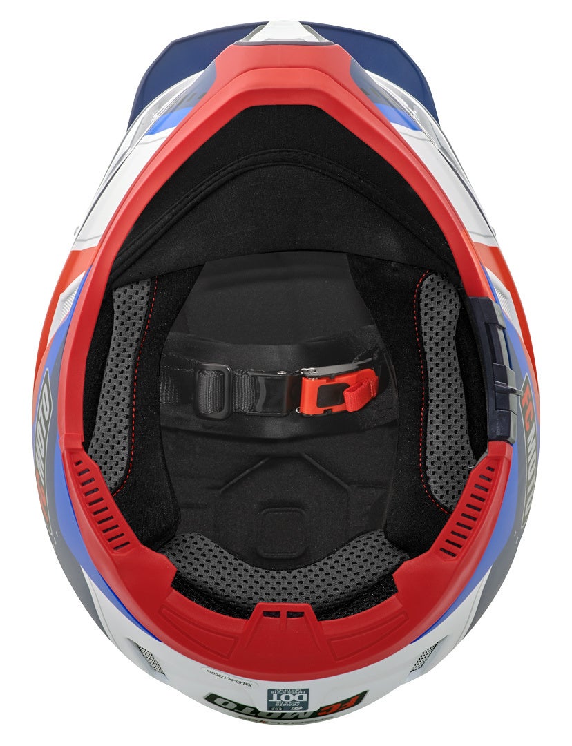 FC-Moto Merkur Pro Air Casco Enduro blu/rosso/bianco M Figura 10