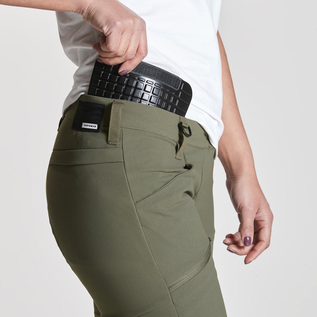 Spidi Charged Damen Motorrad Textilhose oliv 30 standard Abbildung 3