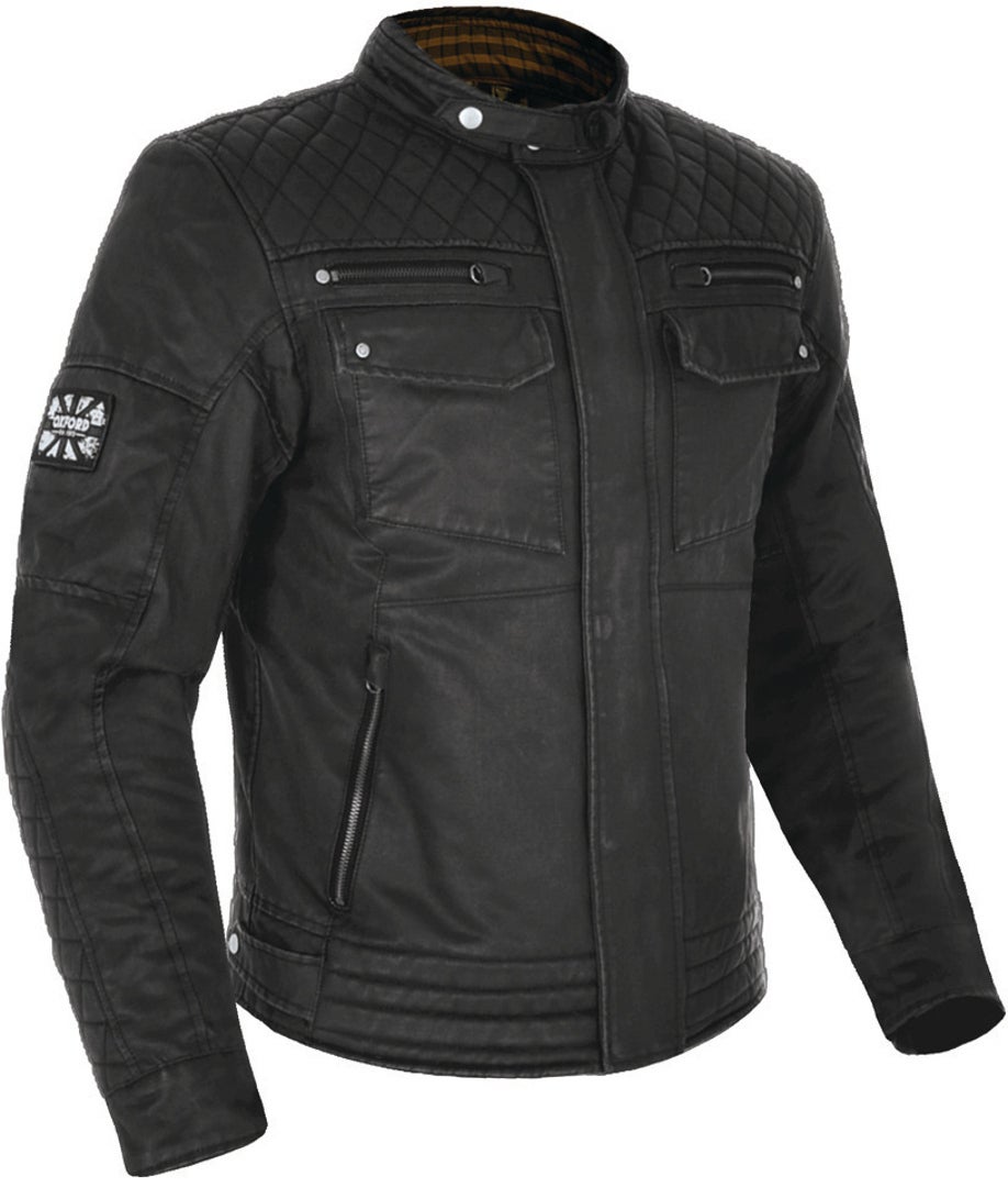 Oxford Hardy Wax Motorcycle Textile Jacket black XXL Figure 1