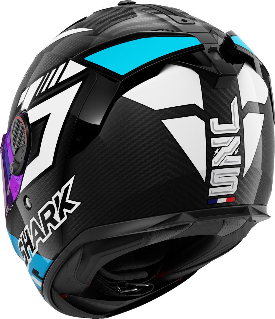 Shark Spartan GT Pro Carbon Zarco Track Racer Helmet Carbon/White/Blue M (57/58) Figure 2