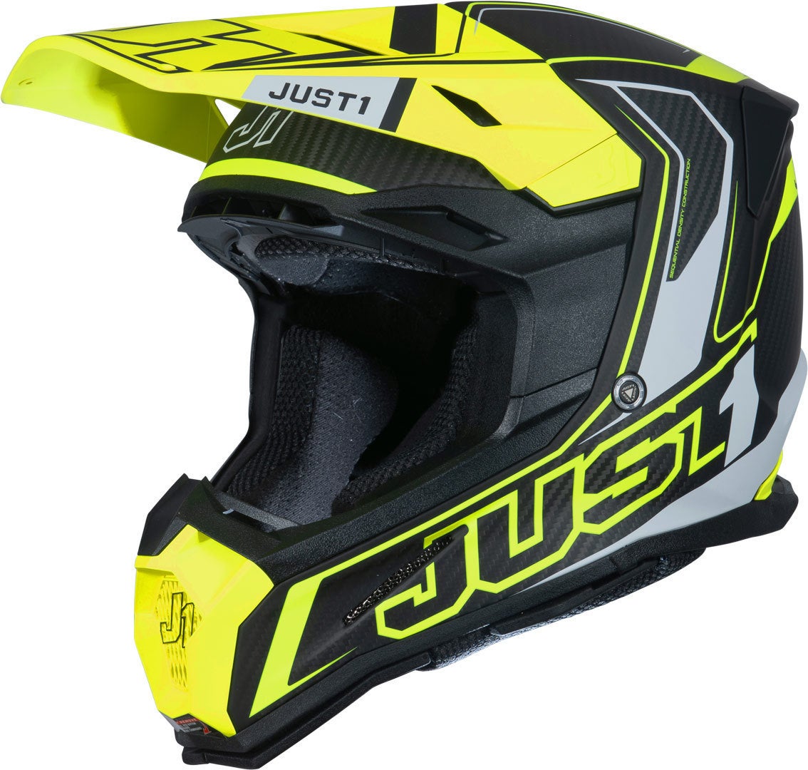 Just1 J22 Carbon Fluo 2.0 Casco da motocross giallo/nero XL (61/62) Figura 1