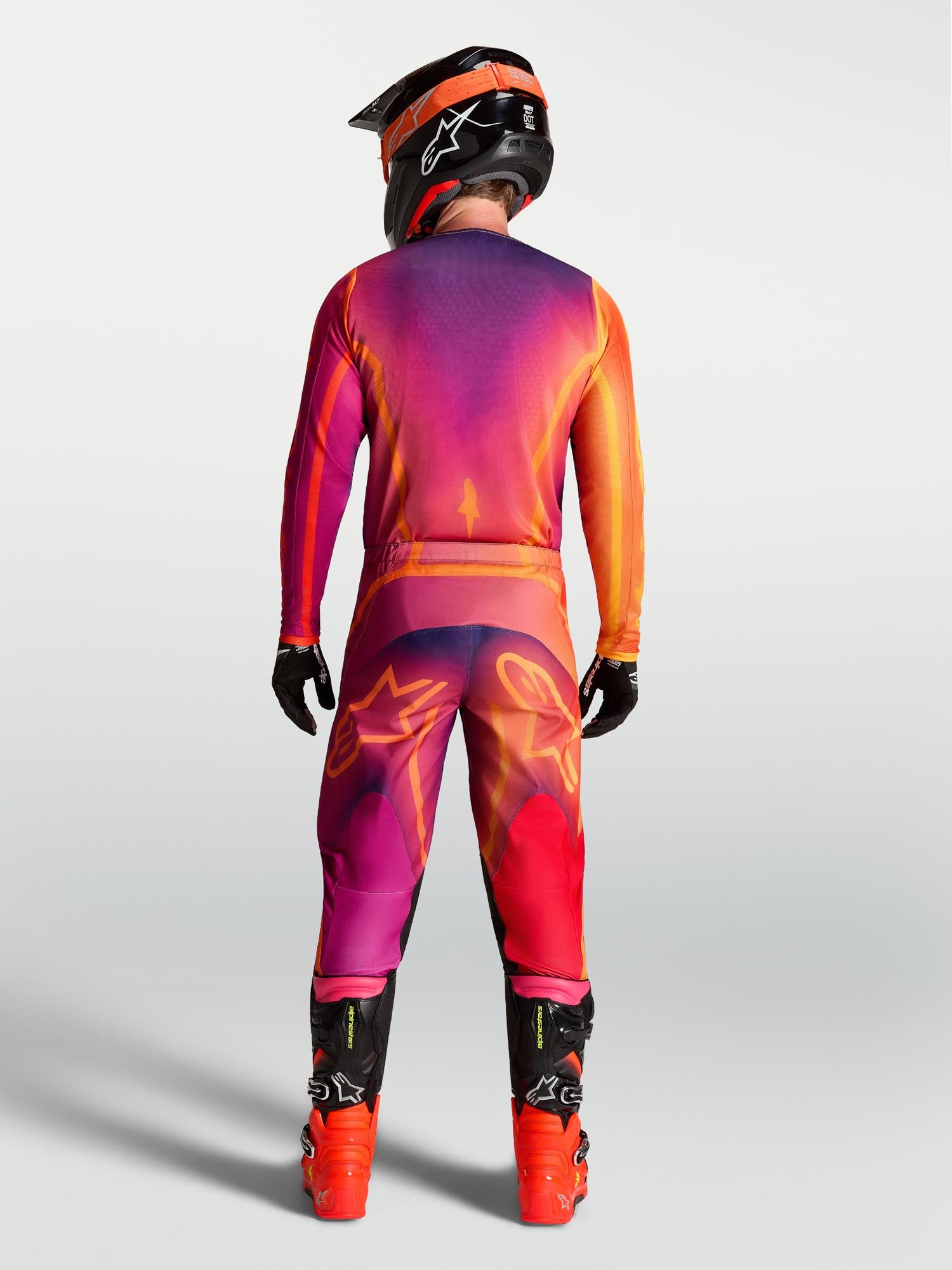 Alpinestars Fluid Kepler Motocross hlače ljubičasta/narančasta 36 Slika 10