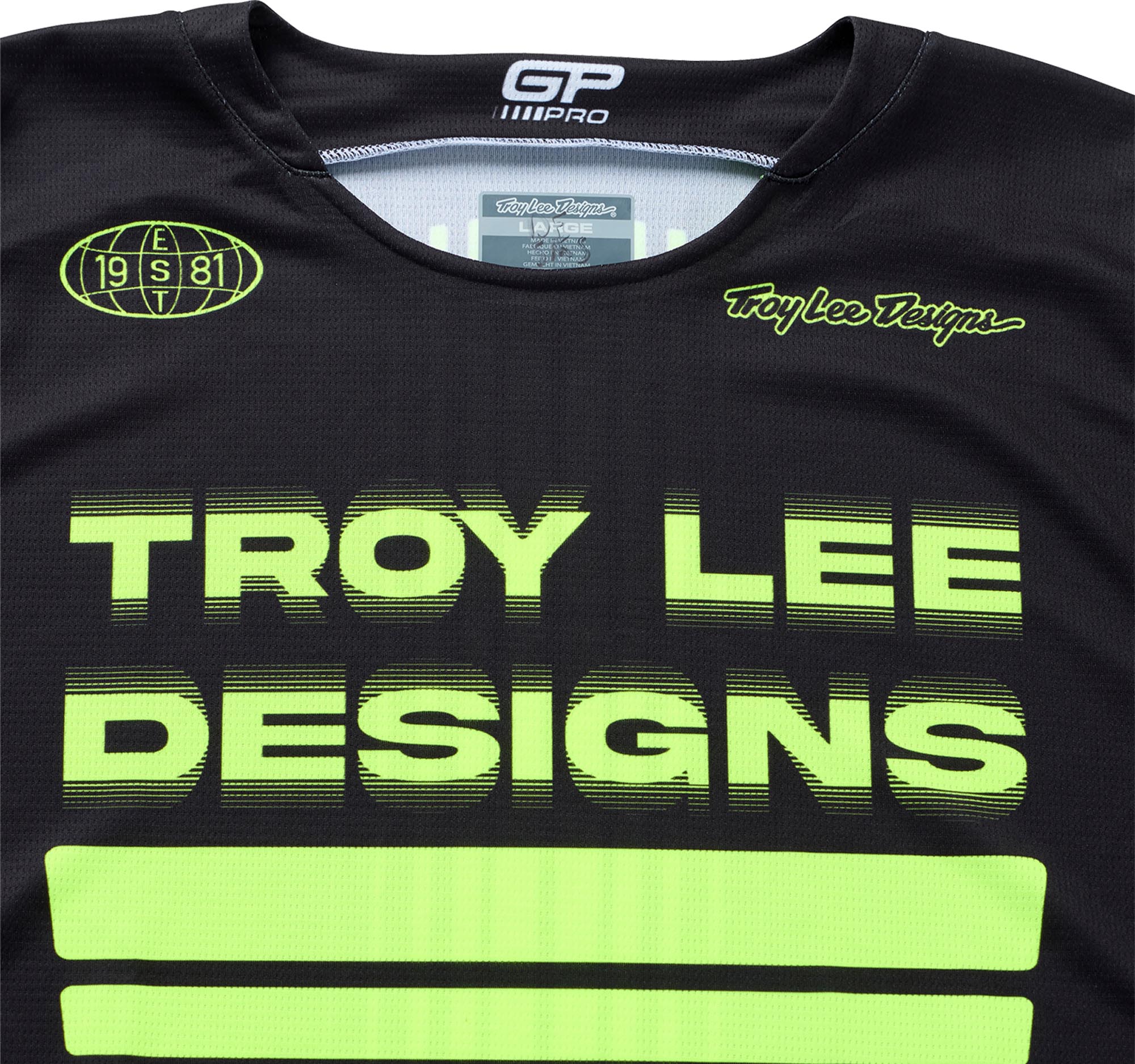 Troy Lee Designs GP Pro Segment Maglia Motocross nero/giallo 2XL Figura 3